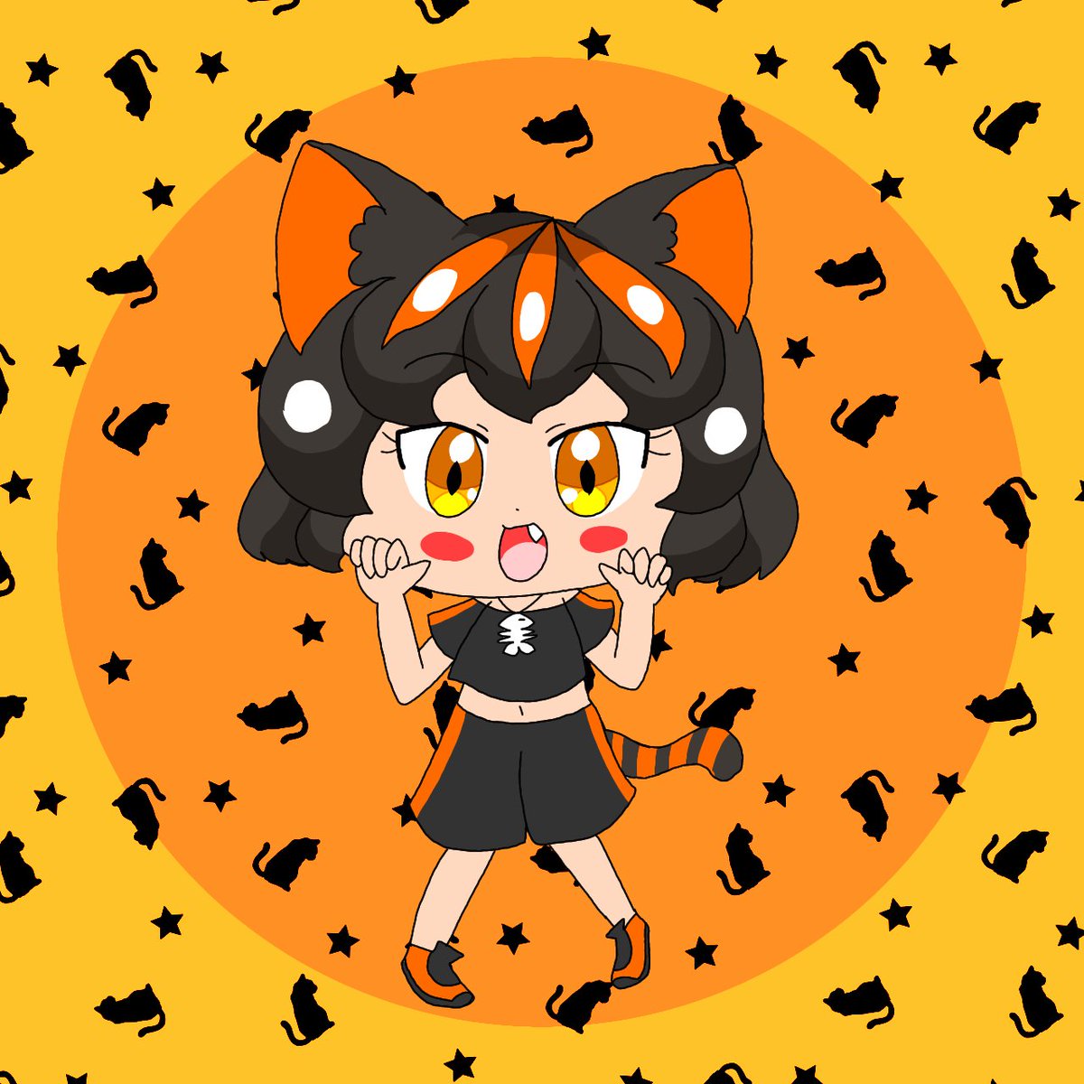 #創作クラスタさんと繋がりたい
#DokinTheWorld
#代理 
黒井ミケ 🐈‍⬛
Dokinの代理キャラ。
黒猫と三毛猫のキメラなボクっ娘。