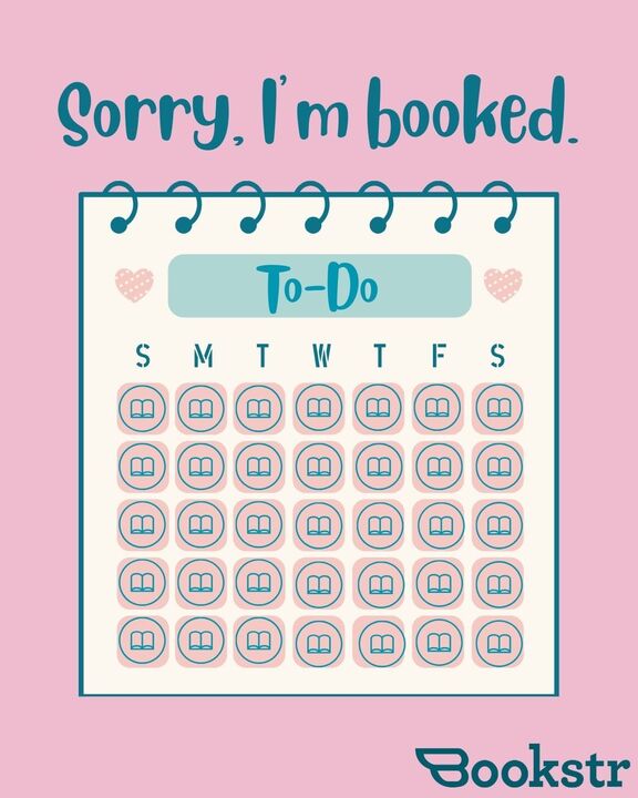 BookstrOfficial's tweet photo. We're actually busy this weekend... and next weekend.. and the next. 📚📚📚

[🤪 Meme by Kristi Eskew]

#bookstr #booklover #busy https://t.co/qUvXmrIaNP