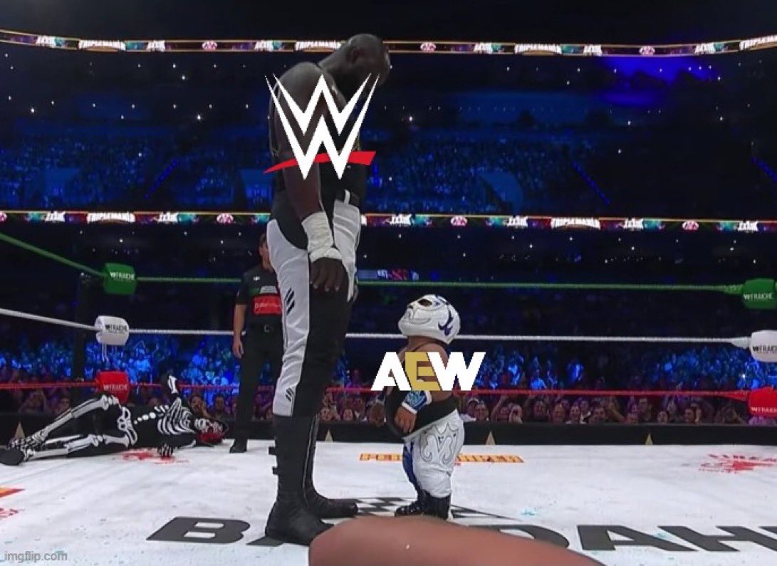 What WWE VS AEW looks like #Triplemania