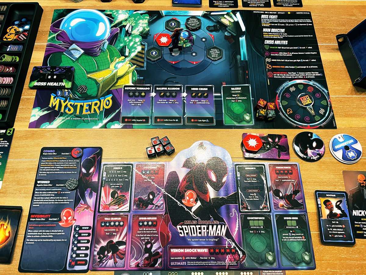 ColMustard10's tweet photo. Been a while since I played. Back at it with Miles taking on Mysterio. First time not getting a perfect on the mission run. But felt good to take out the big bad on an ultimate attack. Yahtzee! https://t.co/c1Z0SzOL34