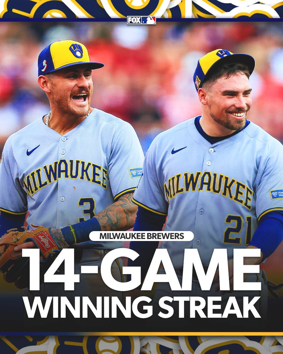 The Milwaukee BreWWWWWWWWWWWWWWers set a new franchise record with 14 consecutive wins!
