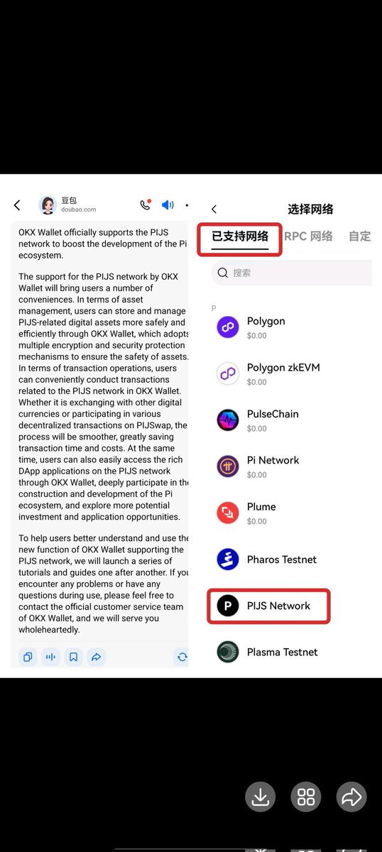 Web3_1001's tweet image. #PIJS PIJS Network非常大的进步，已经在欧易支持PIJS Network链！❤️#Pi #PiNetwork