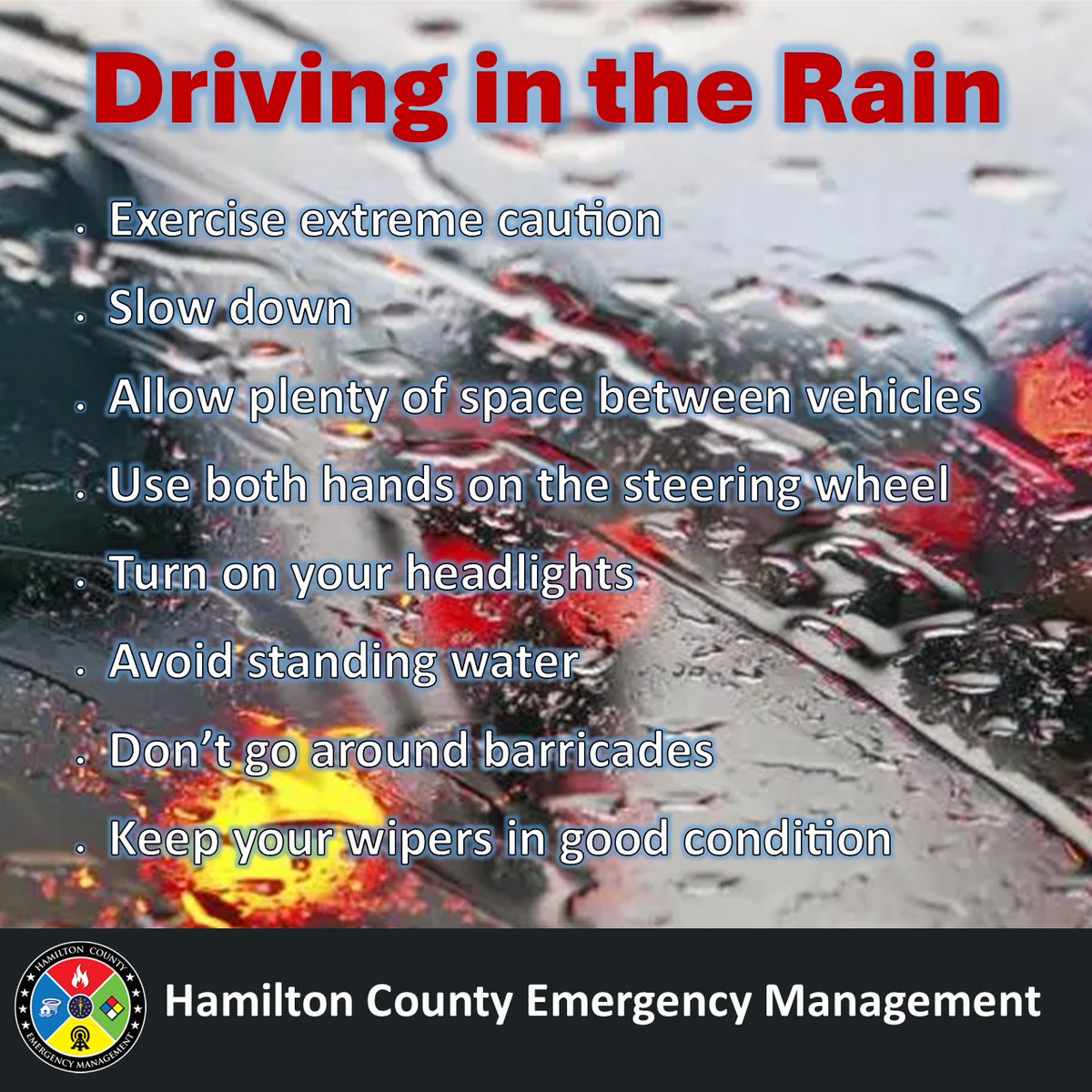 If you have to be out on the roads soon, use extreme caution. The rain is coming down very fast, decreasing visibility, and causing water to pond in the streets. Slow down and take your time to arrive safely. If possible, delay your trip until the rain has passed.