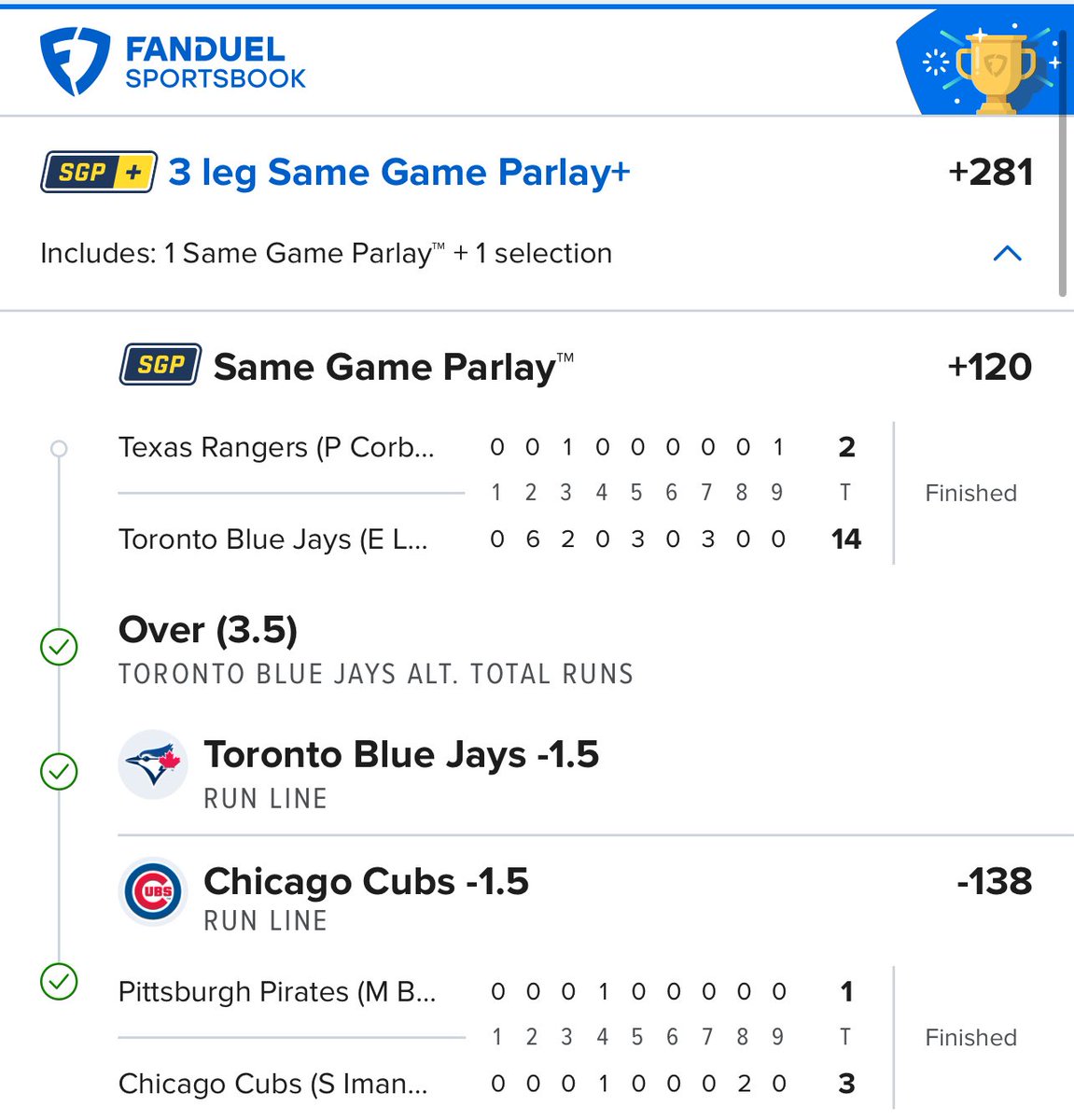 #SportsBettingX #GamblingX #mlb #SportsCenter #parlay #win #money