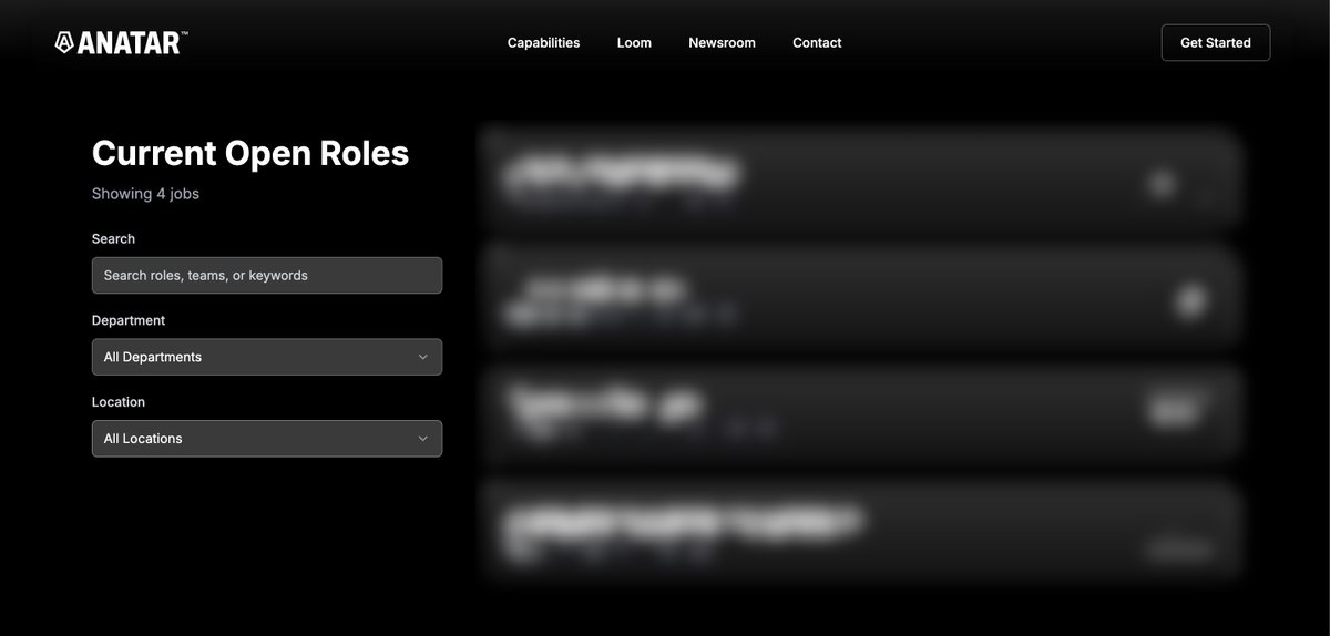 Available roles at Anatar go live on Monday. We're hiring for positions based in Atlanta, Georgia.