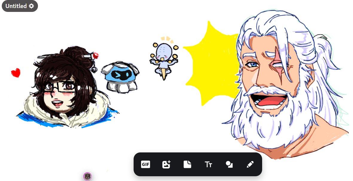 Drawing on Discord whiteboard with my friend @just_morango 

#overwatch