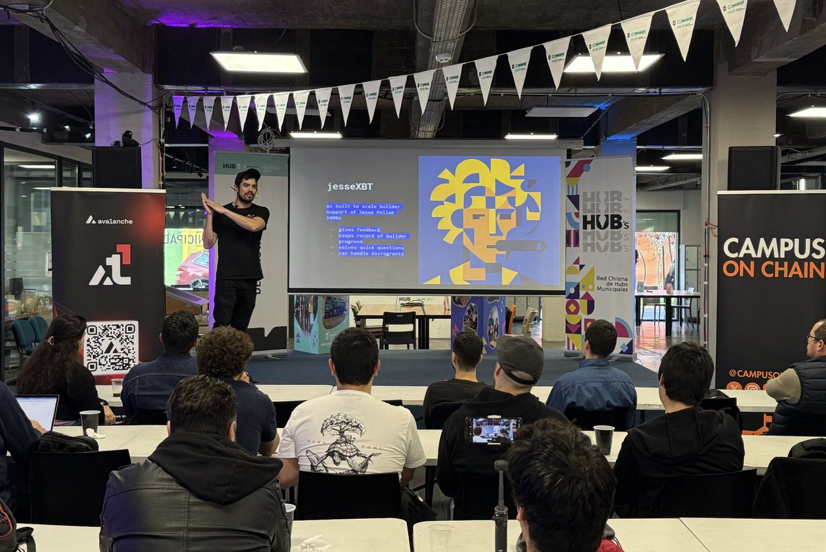 Junto a @CampusOnChain y <a href="/bvdani_el/">Dniel.a0x.eth</a> vivimos una jornada de blockchain y emprendimiento en <a href="/hubprovidencia/">Hub Providencia</a> 🇨🇱

Gracias a la comunidad de emprendedores y entusiastas de la Web3 que se sumaron a esta sesión llena de ideas, conexiones y visión de futuro. 🔗

@AvaxChile <a href="/AvaxTeam1/">Avalanche Team1</a>