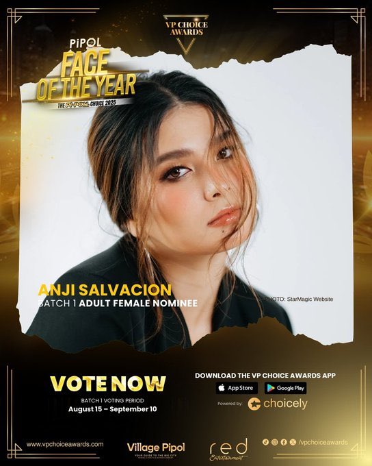 mami CHOI 💛HM (@anjischoice) on Twitter photo <a href="/vpchoiceawards/">VP Choice Awards</a> <a href="/choicelyapp/">Choicely</a> <a href="/pipolmgzn/">PIPOL</a> <a href="/villagepipol/">Village Pipol Magazine</a> I nominate Anji Salvacion for
#PIPOLFaceOf2025 <a href="/vpchoiceawards/">VP Choice Awards</a> <a href="/choicelyapp/">Choicely</a> <a href="/pipolmgzn/">PIPOL</a> <a href="/villagepipol/">Village Pipol Magazine</a> I nominate Anji Salvacion for
#PIPOLFaceOf2025