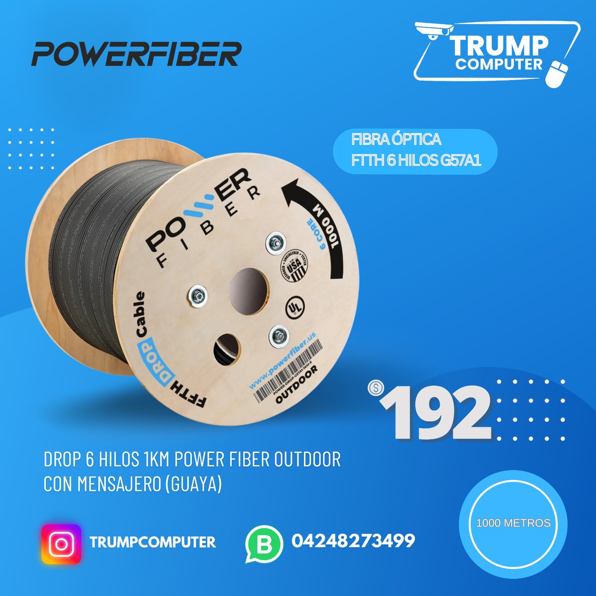 trumpcomputer's tweet photo. Bobina Fibra óptica https://t.co/F6lnpyjBZx