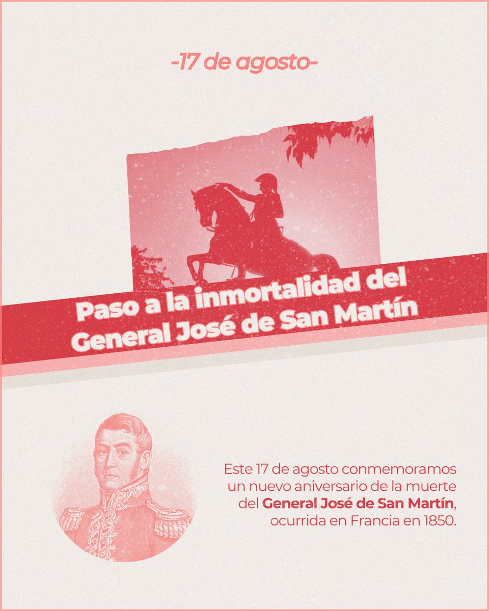 Gragostinelli's tweet photo. Aniversario 175 del paso a la inmortalidad del General José de San Martín🗓️ https://t.co/OV8WnIQ3nm