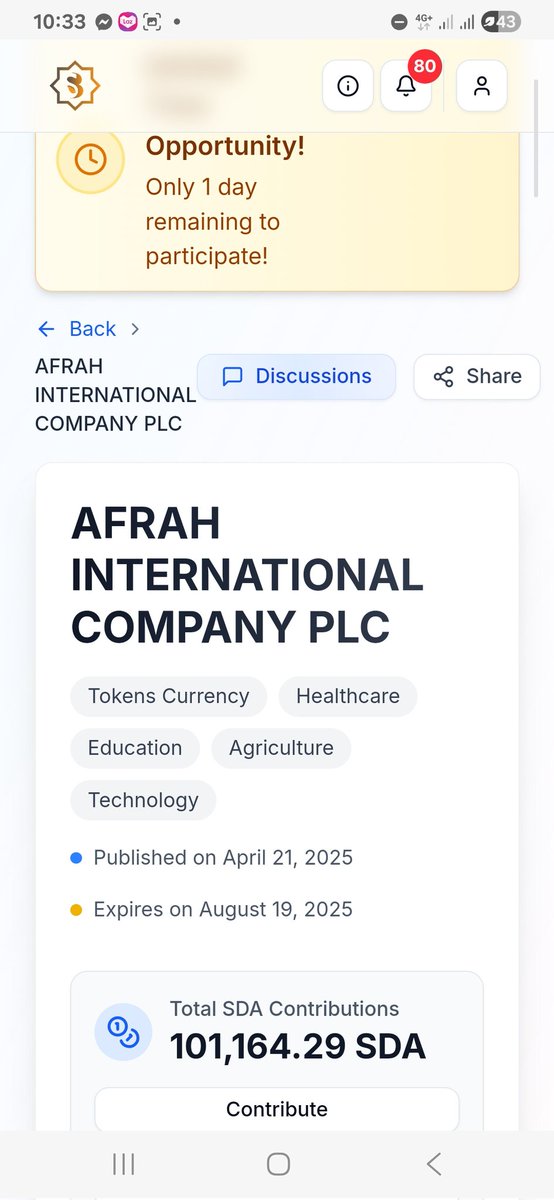 Estelita Agonod (@saysonofficial) on Twitter photo Discover success with AFRAH INTERNATIONAL COMPANY! 🌍 Learn, invest & grow with global opportunities. Join today in the last 1 day to build wealth, knowledge & a brighter future! 🚀
📌 JOIN HERE 👇
sidrastart.com/project/1d7569…
<a href="/maljefairi/">محمد الجفيري</a> <a href="/noumanmh/">Nouman Mahmood</a> <a href="/sidrachain/">SidraChain</a> <a href="/PiCoreTeam/">Pi Network</a> Discover success with AFRAH INTERNATIONAL COMPANY! 🌍 Learn, invest & grow with global opportunities. Join today in the last 1 day to build wealth, knowledge & a brighter future! 🚀
📌 JOIN HERE 👇
sidrastart.com/project/1d7569…
<a href="/maljefairi/">محمد الجفيري</a> <a href="/noumanmh/">Nouman Mahmood</a> <a href="/sidrachain/">SidraChain</a> <a href="/PiCoreTeam/">Pi Network</a>