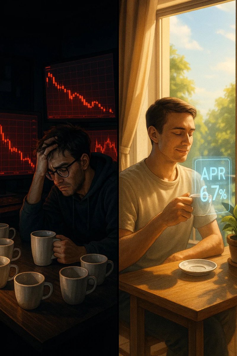 eathamast's tweet photo. Trading had me chugging coffee at 3 AM.
Staking has me sipping tea at noon.
#CalmCrypto #NoStressAPR #StakeSipRepeat #SOL $PEPE $WIF $FLOKI #SPX6900 #BTC $PIT $BONK #Ethereum
β Might spill the tea soon. https://t.co/PDPJtJ5FZO