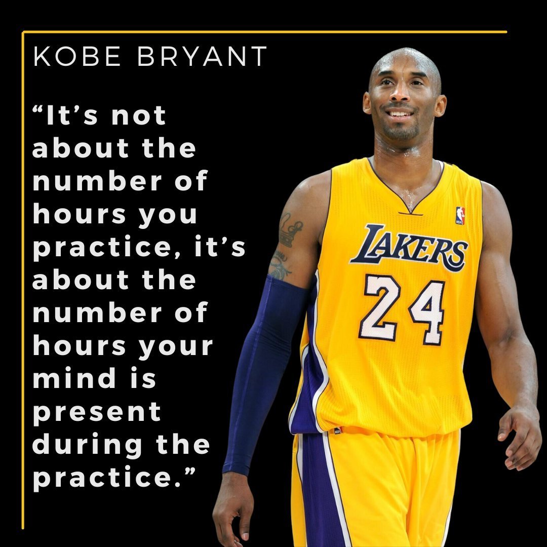 <a href="/thewinningdiff1/">The Winning Difference</a> It reminds me of the Kobe quote: “It’s not about the number of hours you practice, it’s about the number of hours your mind is present during the practice.”

You don't practice until you get it right, you practice until you can't get it wrong. 

It means be intentional about how