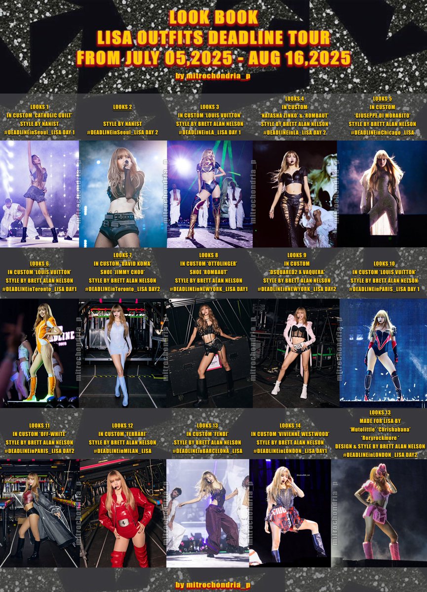 Superpower Costume Lalisa Universe : SCLU
จักรวาลซุปเปอร์คอสตูมพาวเวอร์ลิซ่า

 3ทวีป 9ประเทศ 15การแสดง 13ชุด Brand custom 1ชุด Re-create 1ชุด Made for
และยังไม่จบทัวร์

ดู LISA ทำ
ดู LISA LLOUD เสิร์ฟ
SHE A ICON
SHE BORN TO BE STAR

#DEADLINEinLONDON_LISA 
#ลิซ่า #LISA #LALISA