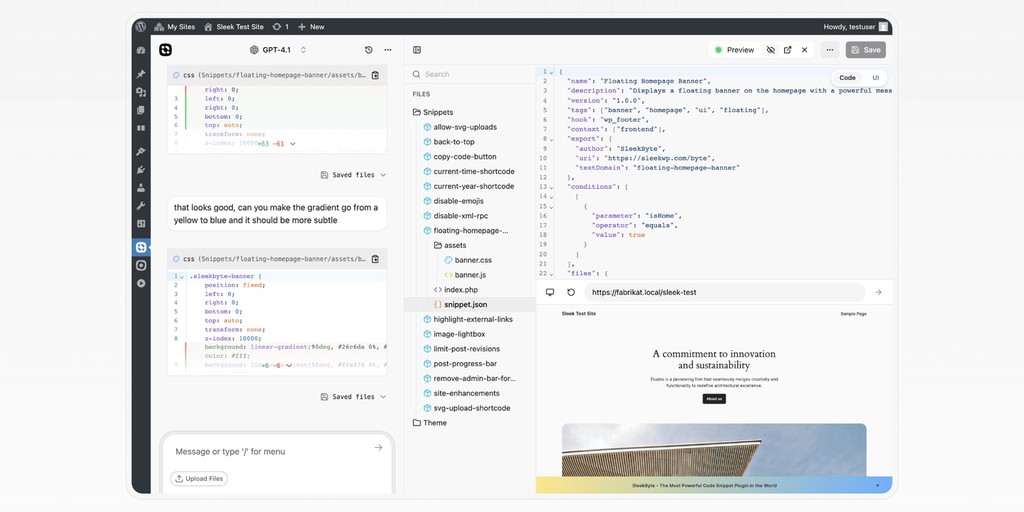 NucoAi's tweet image. SleekByte – New Agentic #CodeSnippets Plugin for #WordPress 👉 lttr.ai/Ahtdp #LTD