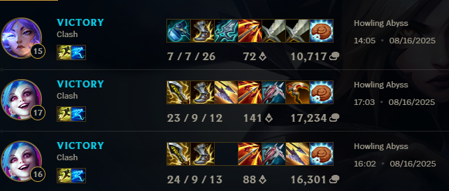 ARAM Clash is easy, just roll Jinx + Ornn twice in a row
