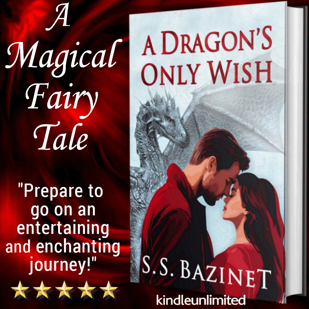A Dragon’s Only Wish
amazon.com/dp/B0DQW3S1DN/

🪄 Reality gives way to a #Magical Fairy Tale🪄
#Romance, #Dragons, #Curses, #Humor and Misadventures!

⭐️⭐️⭐️⭐️⭐️ “Enchanting journey that will put a sparkle in your step and a smile on your face.”

#KindleUnlimited #fairytale