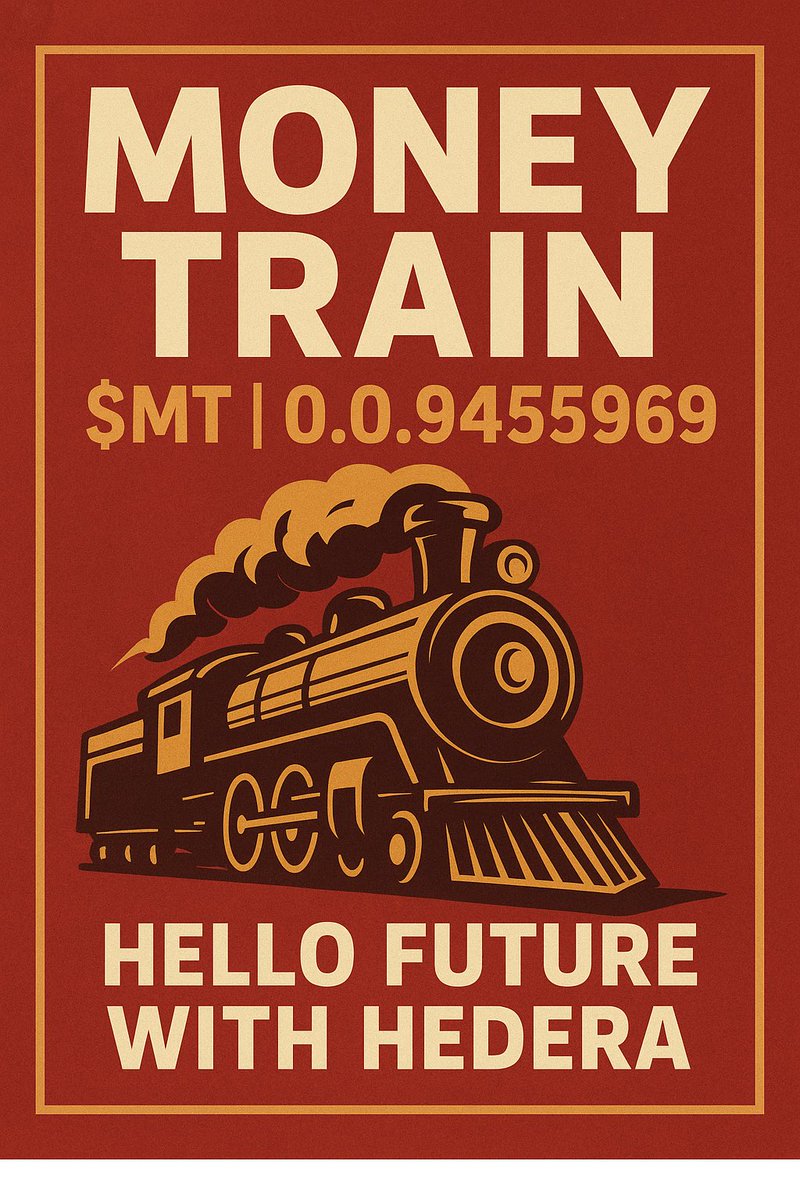 #Hedera fam, the future just pulled into the station. 🚂 <a href="/hedera/">Hedera</a> 

Introducing Money Train ($MT | 0.0.9455969) — a limited-supply, keyless, and fully transparent community token designed to onboard, educate, and amplify awareness of the Hedera ecosystem.

With only 21,000 tokens