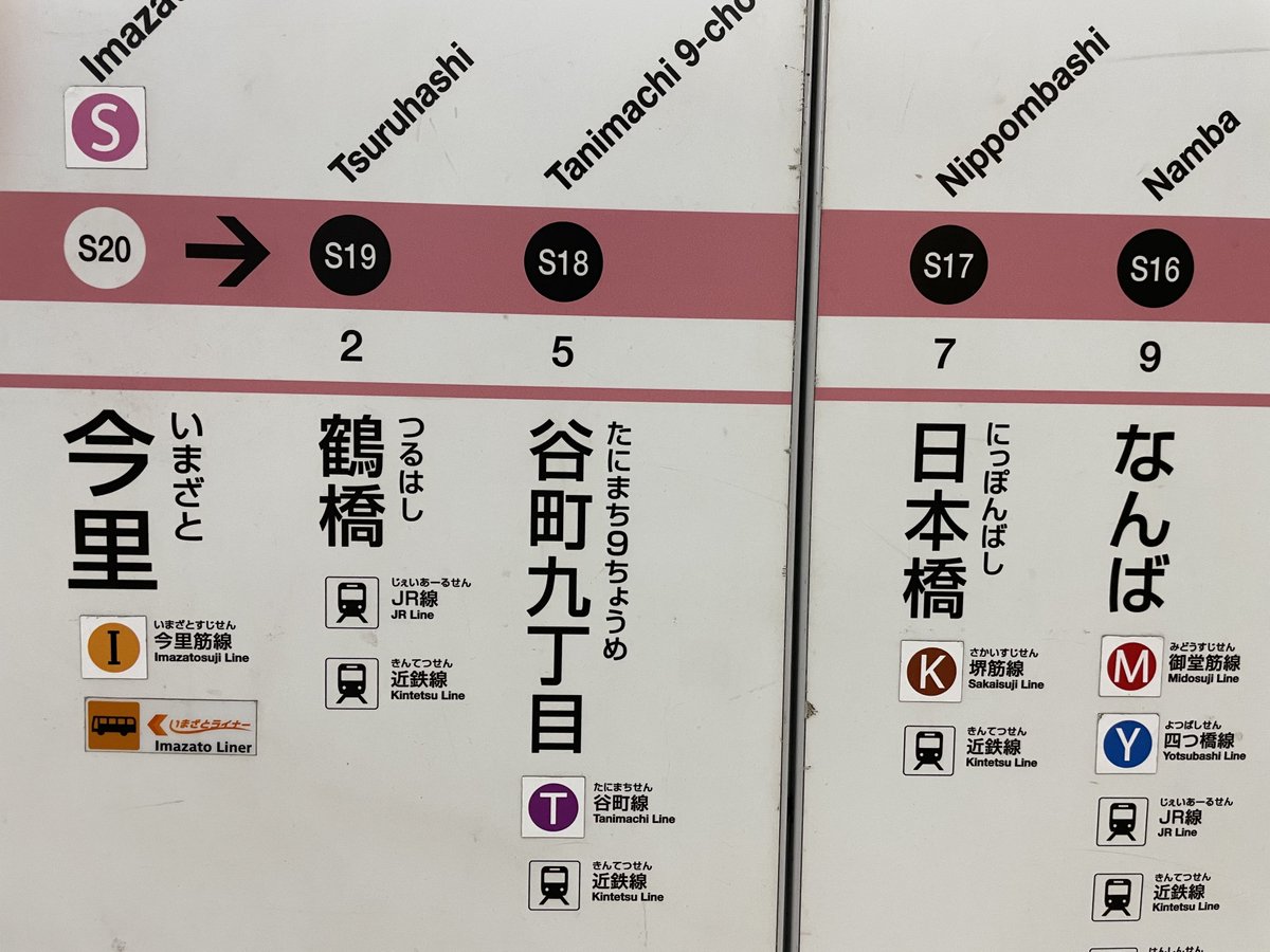 大阪線、奈良線、難波線。