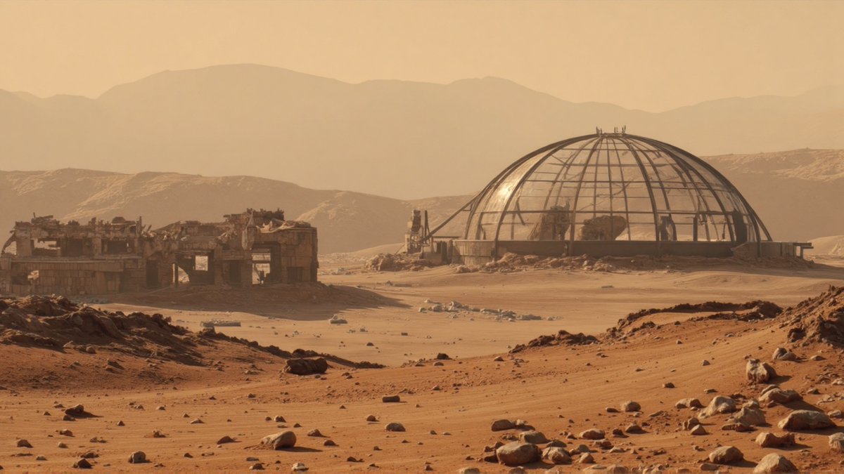 Icarusthebook's tweet photo. The Chinese rescue team arrives at Vostok—
and sees only ruins.
A broken dome. Shattered walls.
The silence of Mars after disaster.
📖 ICARUS – A Sci-Fi Novel
👉 https://t.co/ZU3AnuMhVN
#Mars #SciFiStory #Disaster #Colonization #SpaceNovel #TheMarsChronicles https://t.co/eUchw9DE6k
