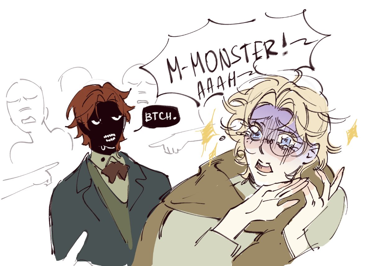 I like to think that the old and new versions of Valentin couldn’t stand each other, since they don’t like that type. The only thing that connects them is that they’re both monsters and hostile... ahem, i mean obviously they’re besties!😇