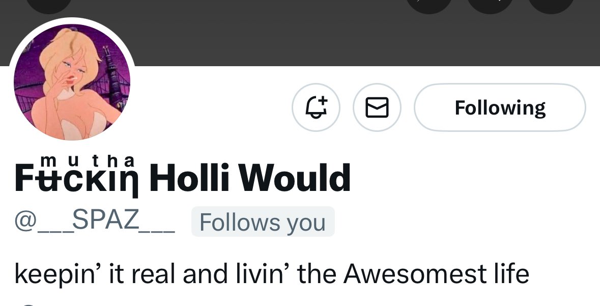 AchillesHeel (@__dave__1) on Twitter photo Please help <a href="/___SPAZ___/">Fʉͫcͧкͭιͪηͣ Holli Would</a>
Find her lost friends and add new ones! She has been a great friend to me since I joined X and I’d appreciate it if you gave her an X boost!❤️
Don’t tell her, but I’d follow her anywhere 🤣🤣🤣 Please help <a href="/___SPAZ___/">Fʉͫcͧкͭιͪηͣ Holli Would</a>
Find her lost friends and add new ones! She has been a great friend to me since I joined X and I’d appreciate it if you gave her an X boost!❤️
Don’t tell her, but I’d follow her anywhere 🤣🤣🤣