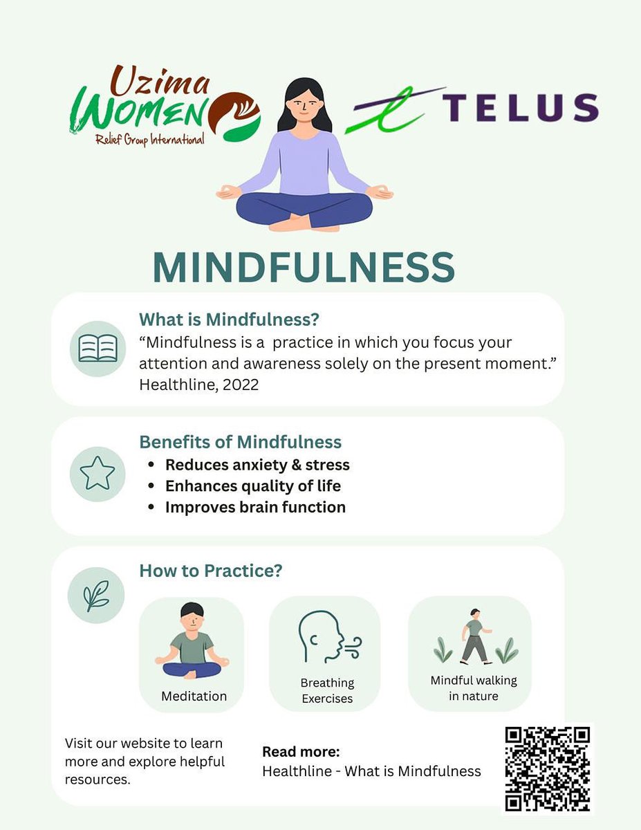 🌿 Mindfulness can reduce stress, boost brain function &amp; improve your quality of life 🧠✨
Learn how to bring it into your daily routine ➡️suvat.ca/index.php/en/b…
Thank you <a href="/TELUS/">TELUS</a> <a href="/FriendlyFuture/">TELUS Friendly Future Foundation</a> 💚
#FriendlyFuture #GiveWhereWeLive #Philanthropy