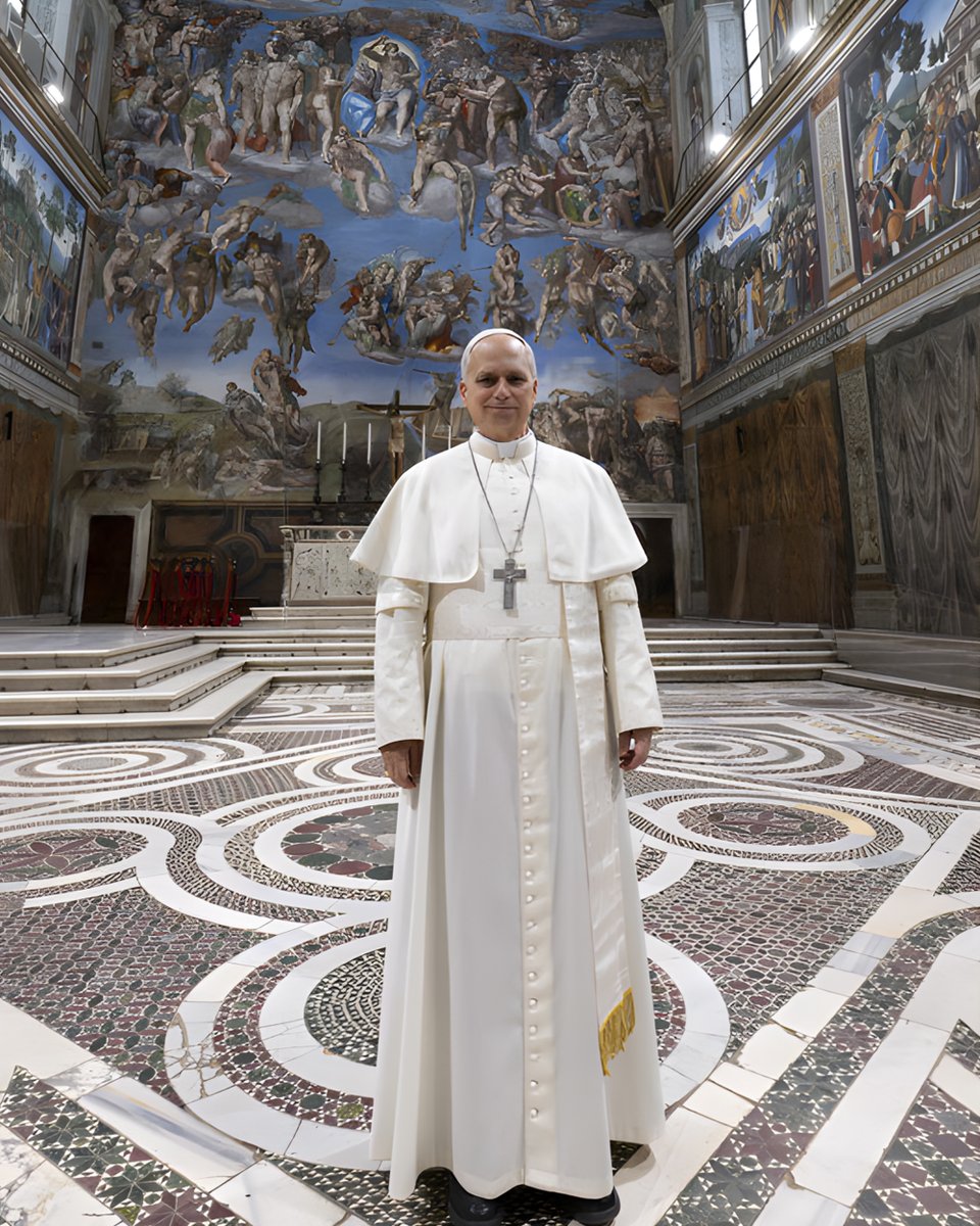 Pope Leo in the Sistine Chapel