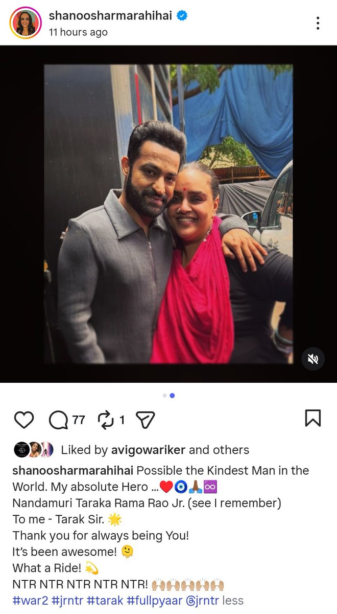 Sai Mohan 'NTR' (@sai_mohan_999) on Twitter photo Possible The Kindest Man in the World. My absolute Hero. Nandamuri Taraka Rama Rao ❤️ - <a href="/yrf/">Yash Raj Films</a> Casting Director <a href="/yrf/">Yash Raj Films</a> "Shanoo Sharma"💥
#War2 Possible The Kindest Man in the World. My absolute Hero. Nandamuri Taraka Rama Rao ❤️ - <a href="/yrf/">Yash Raj Films</a> Casting Director <a href="/yrf/">Yash Raj Films</a> "Shanoo Sharma"💥
#War2