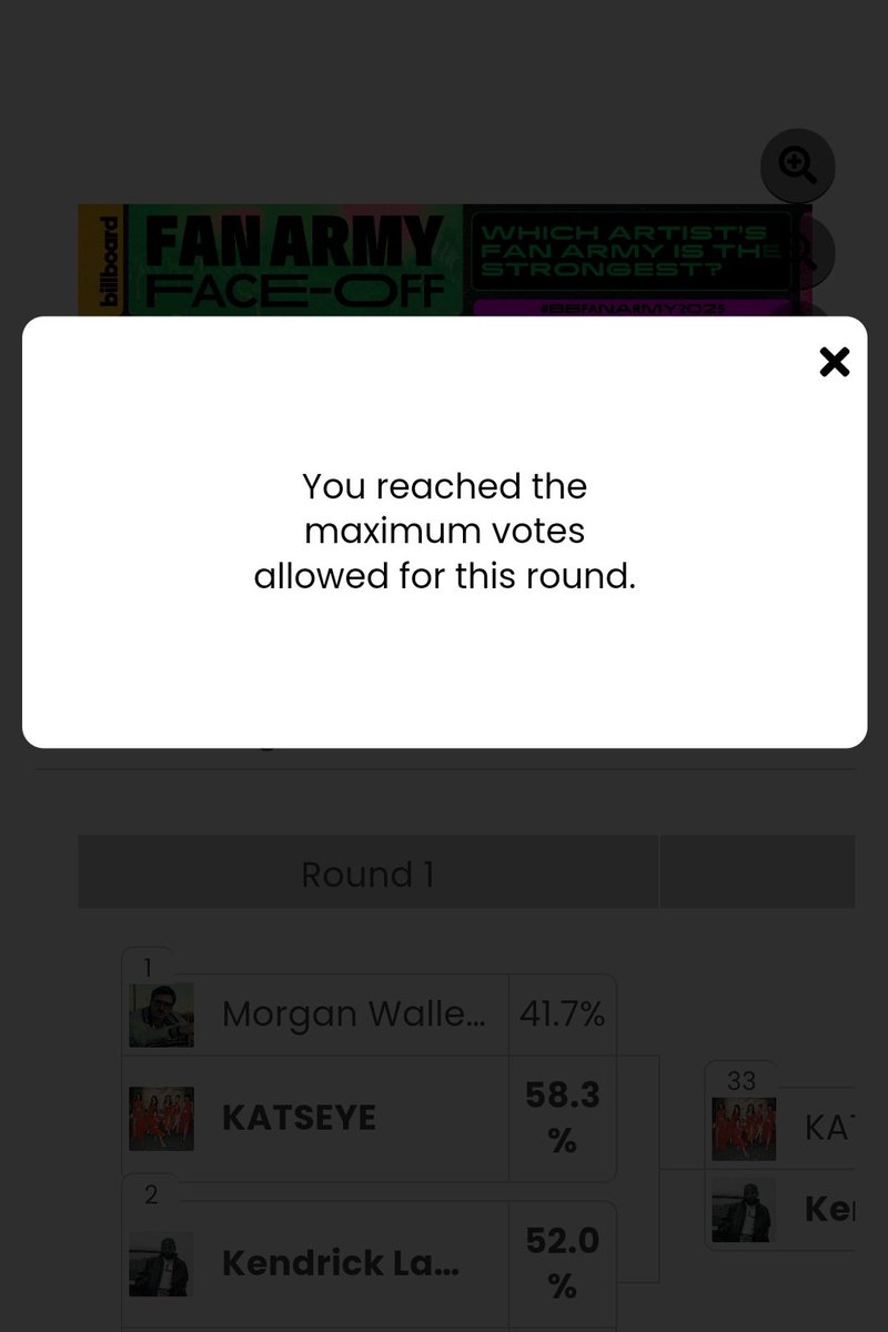 fayelicity02's tweet photo. @billboard I haven't started to vote for finals yet, and here it is. It's been for how many days now! What's happening with your site? 😢 😭 

#BBFanArmy2025 FINALS
#ATIN
#MAHALIMA 
#HOTDOGPACKER https://t.co/hzWnJxNEeR