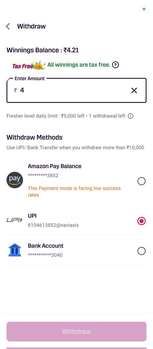 AryaCharla79042's tweet photo. @PlayMPL 
I cannot withdraw money https://t.co/Yc2vCkQ9Bk