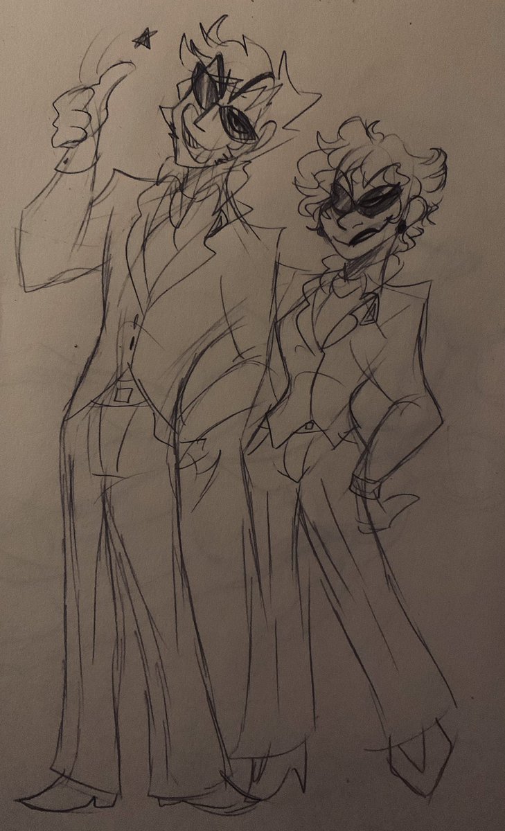 shreksupporter1's tweet photo. More sketches because I miss drawing helluva stuff
Anyways the dorks because I actually love them
#HelluvaBoss #Helluvabossdhorks #helluvabossagent1 #helluvabossagent2 https://t.co/kRfbHSfOEi