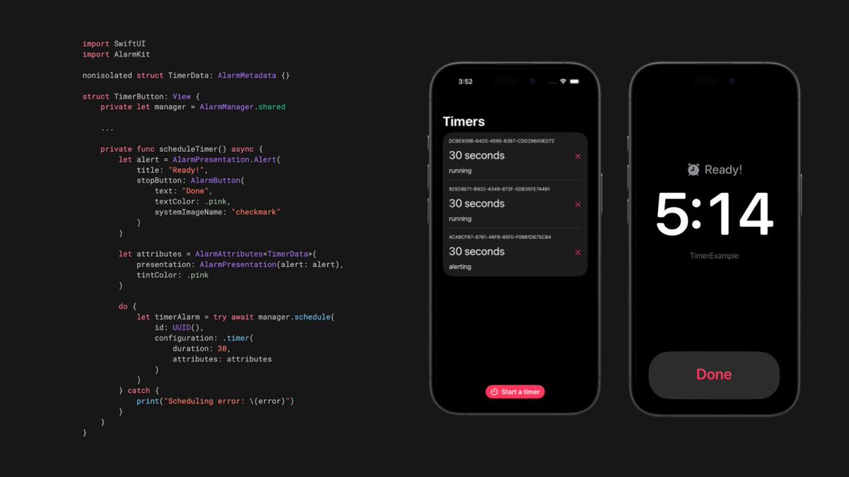 PennyJoly's tweet image. #nuxtpro #easyapp
🚀 苹果每年9 月发布新机会伴随新的系统的发布。原先的闹钟app 提醒 只能依赖推送，体验很不好，而新的api推出过后，允许开发者直接管理系统的闹钟，即使锁屏也能触发，节假日逻辑已经有了，只需要对接新api，实现提醒就行。为了赶上这一波即将到来的🔥泼天流量，
可以等到最后一个…