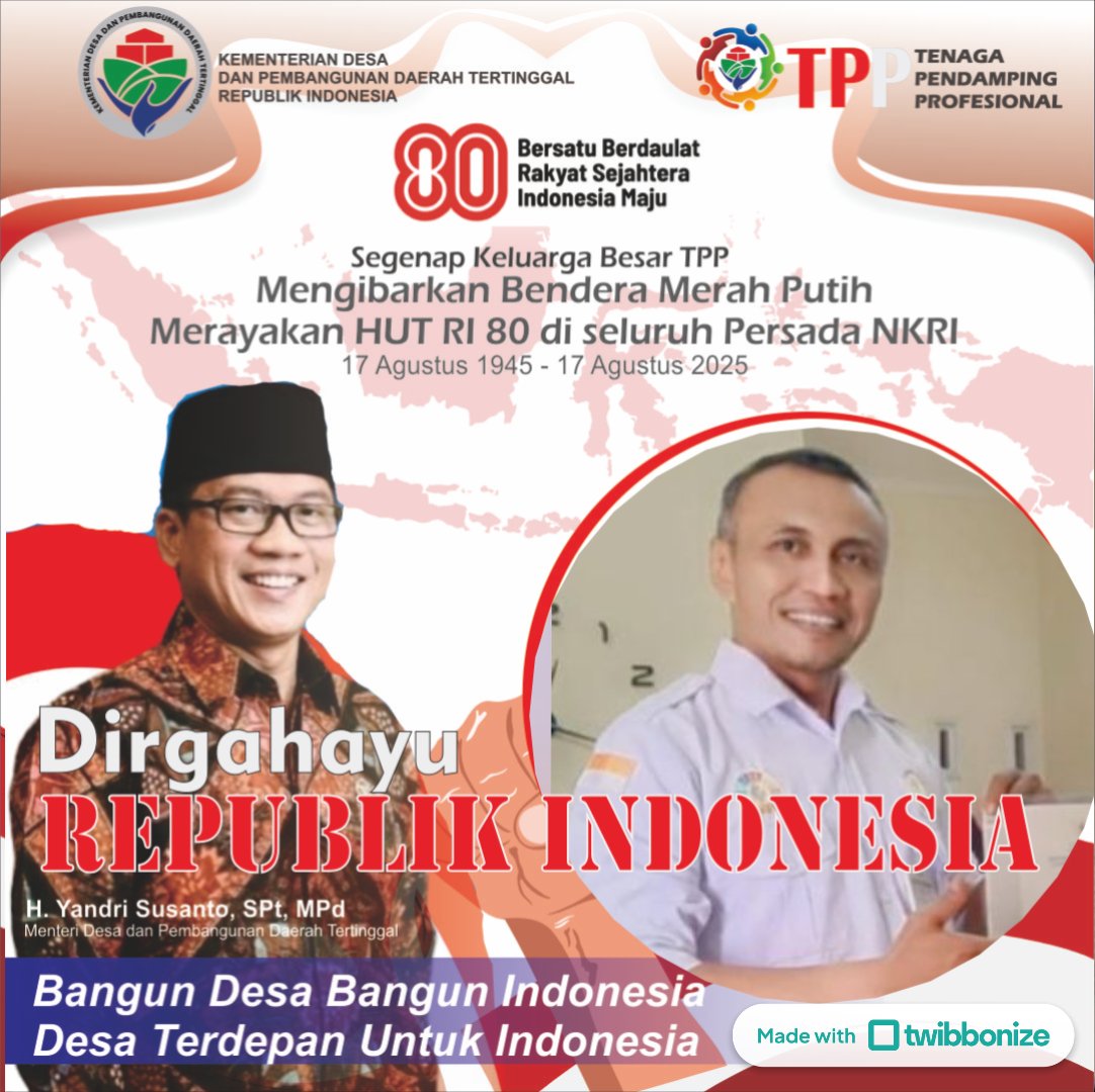 #BersatuBerdaulat
#RakyatSejahtera
#IndonesiaMaju
#HUT80RI
#BangunDesaBangunIndonesia