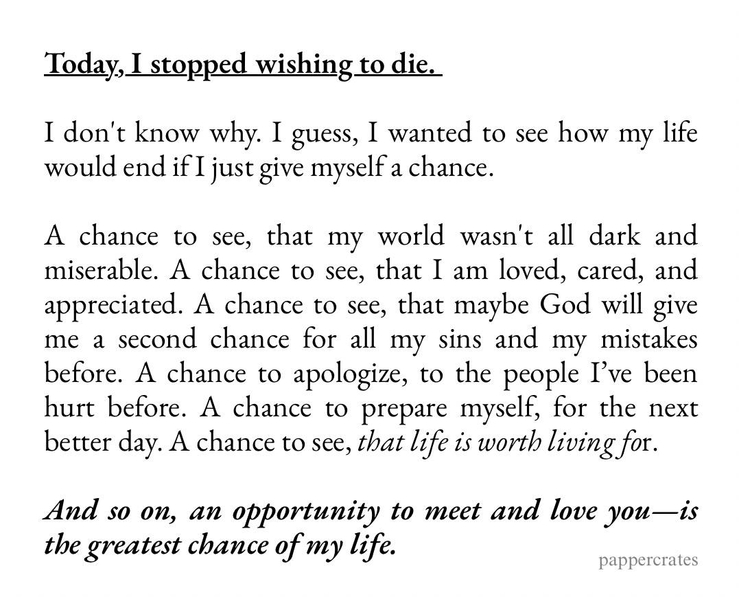 Maybe a chance?
🖊️ pappercrates