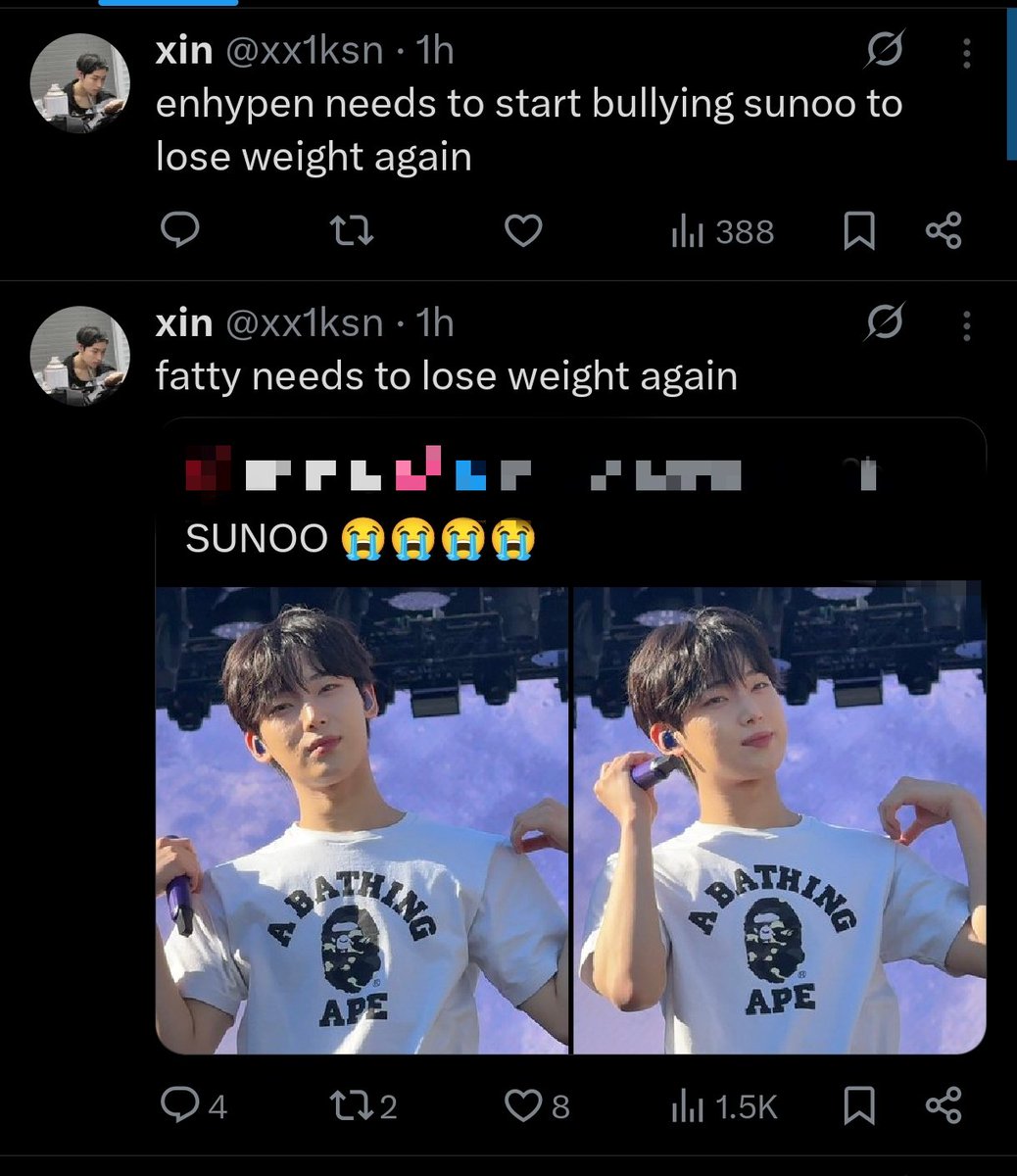 KIM SUNOO PROTECT INA (@sunooprotectid) on Twitter photo โผ๏ธโผ๏ธ ๐ฅ๐๐ฃ๐ข๐ฅ๐ง ๐๐ก๐ ๐๐๐ข๐๐ โผ๏ธโผ๏ธ
1๏ธโฃ Tutur kekerasan
- Penghasutan kekerasan
2๏ธโฃ Kebencian
- Referensi Kebencian
3๏ธโฃ Spam
SET UP ๐ฆ
Akun : x.com/xx1ksn
Postingan: tinyurl.com/3mmvskv6
This account throwing insult, slur, and derogatory remarks towards ๐ฆ โผ๏ธโผ๏ธ ๐ฅ๐๐ฃ๐ข๐ฅ๐ง ๐๐ก๐ ๐๐๐ข๐๐ โผ๏ธโผ๏ธ
1๏ธโฃ Tutur kekerasan
- Penghasutan kekerasan
2๏ธโฃ Kebencian
- Referensi Kebencian
3๏ธโฃ Spam
SET UP ๐ฆ
Akun : x.com/xx1ksn
Postingan: tinyurl.com/3mmvskv6
This account throwing insult, slur, and derogatory remarks towards ๐ฆ