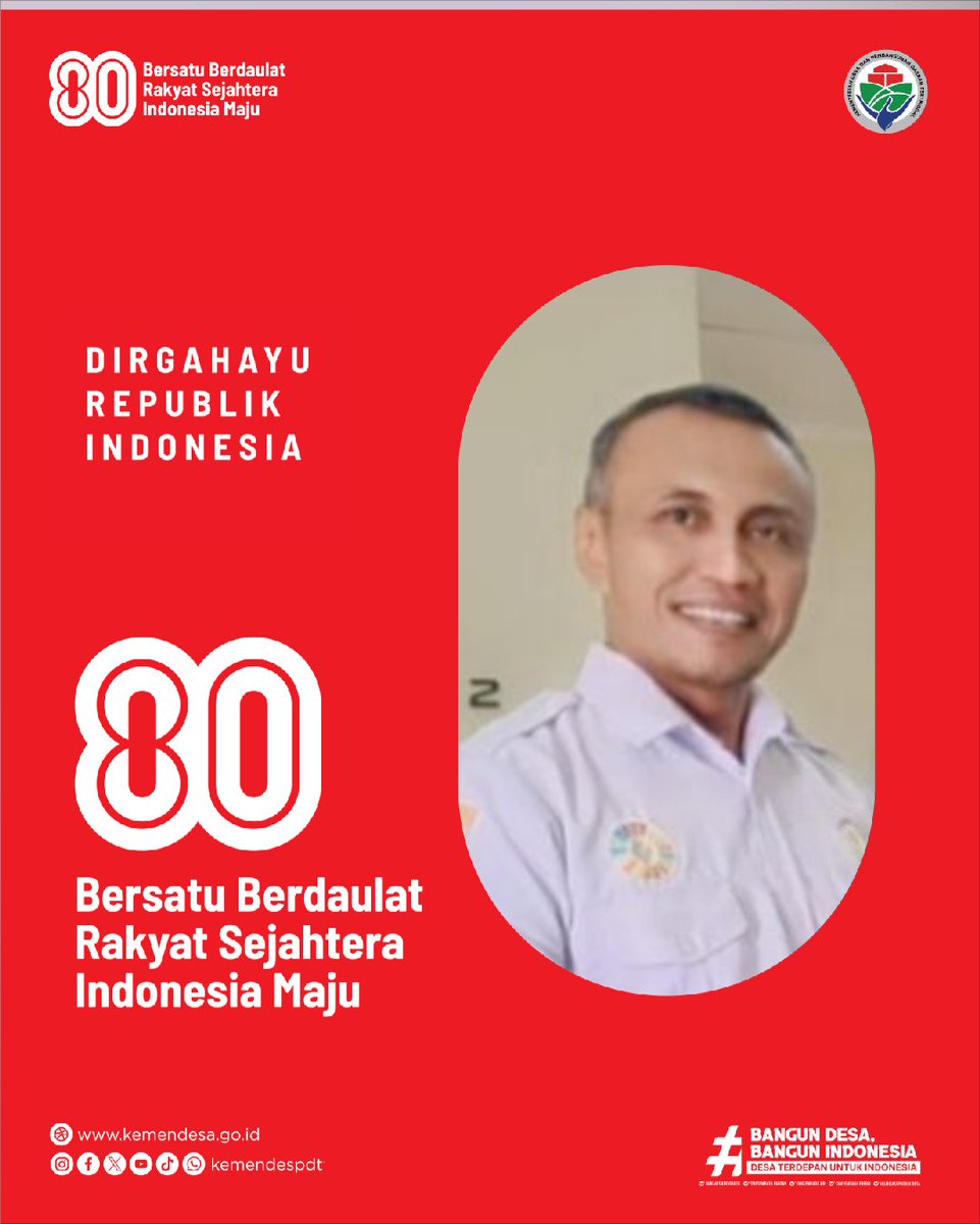 #BersatuBerdaulat
#RakyatSejahtera
#IndonesiaMaju
#HUT80RI
#BangunDesaBangunIndonesia