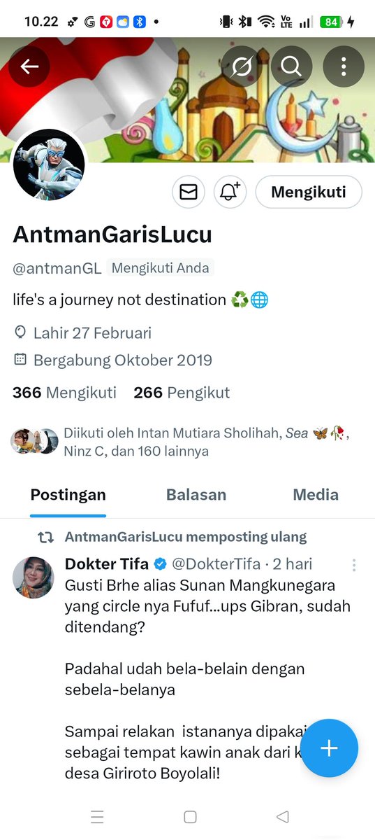 Silahkan follow akun ini 
👉 <a href="/antmanGL/">AntmanGarisLucu</a> 
Bantu RT ya 
Thanks 🤝😇
