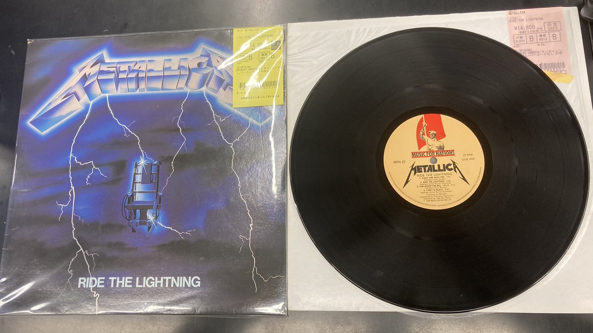 ［希少］メタリカ　Ride The Lightning LPレコード　ロック 希少］メタリカ Ride The Lightning LPレコード ロック