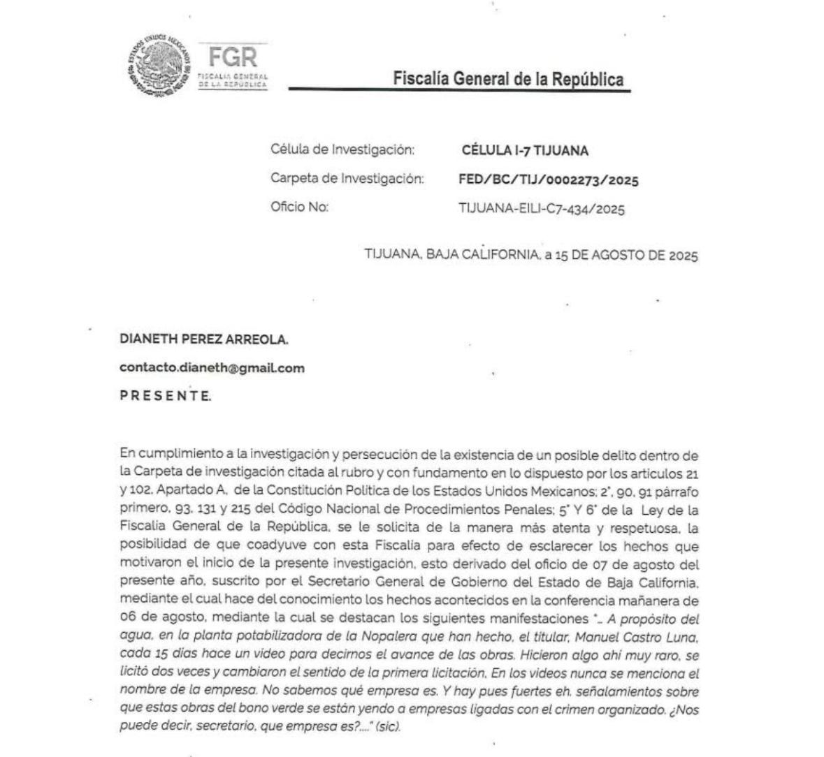 La colega de <a href="/BrujulaNewsBC/">Brujula.news</a> cuestionó a <a href="/MarinadelPilar/">Marina del Pilar</a> sobre posible involucramiento del narco en obras públicas, ¿qué hace la Gobernadora de #BajaCalifornia(donde han asesinado a 4 periodistas)? Bueno, le manda a la <a href="/FGRMexico/">FGR México</a> para que la cite y "coadyuve".  ¿Es en serio?😡
