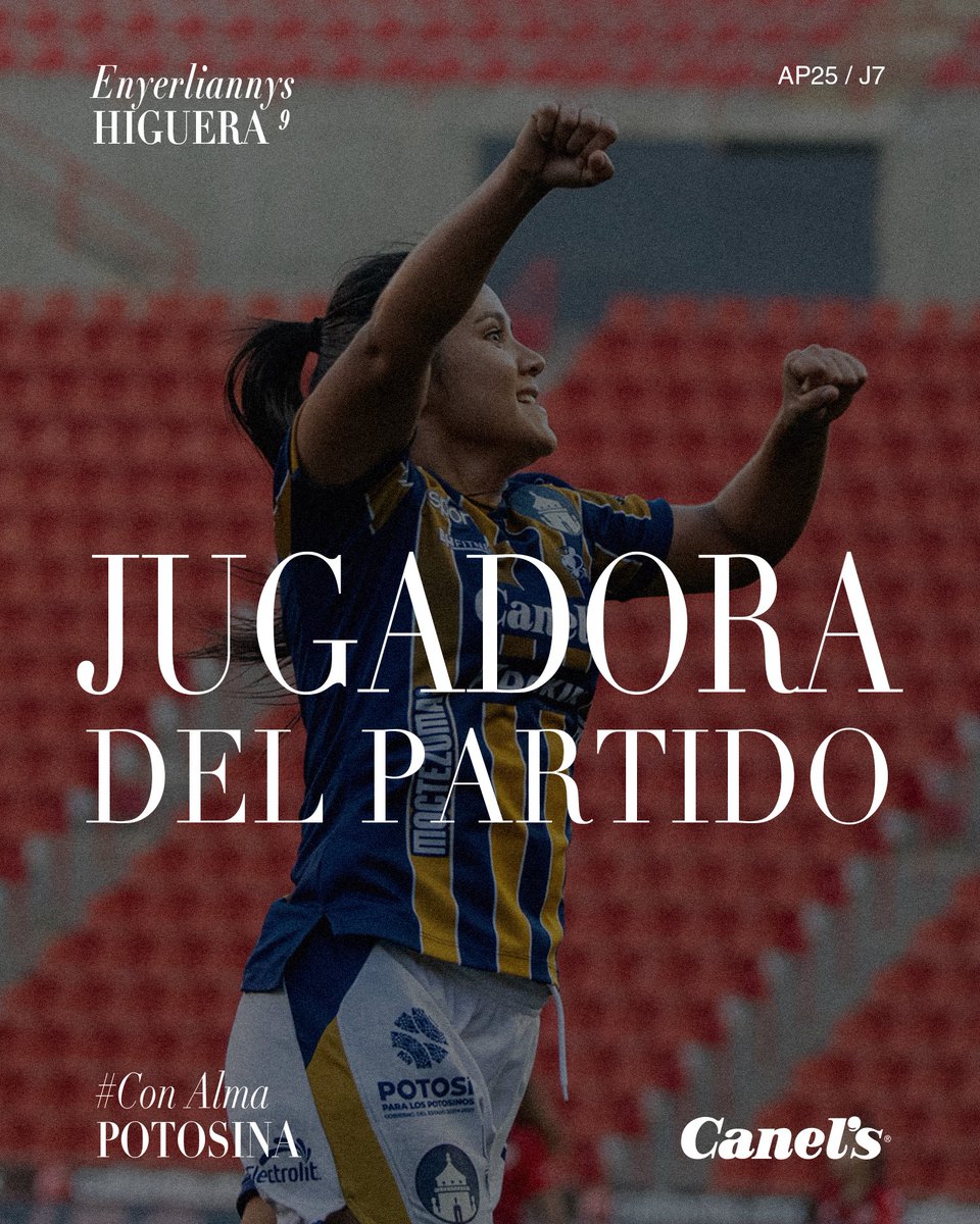 🏅¡UN GOL QUE VALE TRES PUNTOS! ⚽️👏🏼

<a href="/CanelsMx/">Canel's</a> eligió a Enyerliannys Higuera como la mejor jugadora de la victoria de esta noche. 🤩🇻🇪

#ConAlmaPotosina