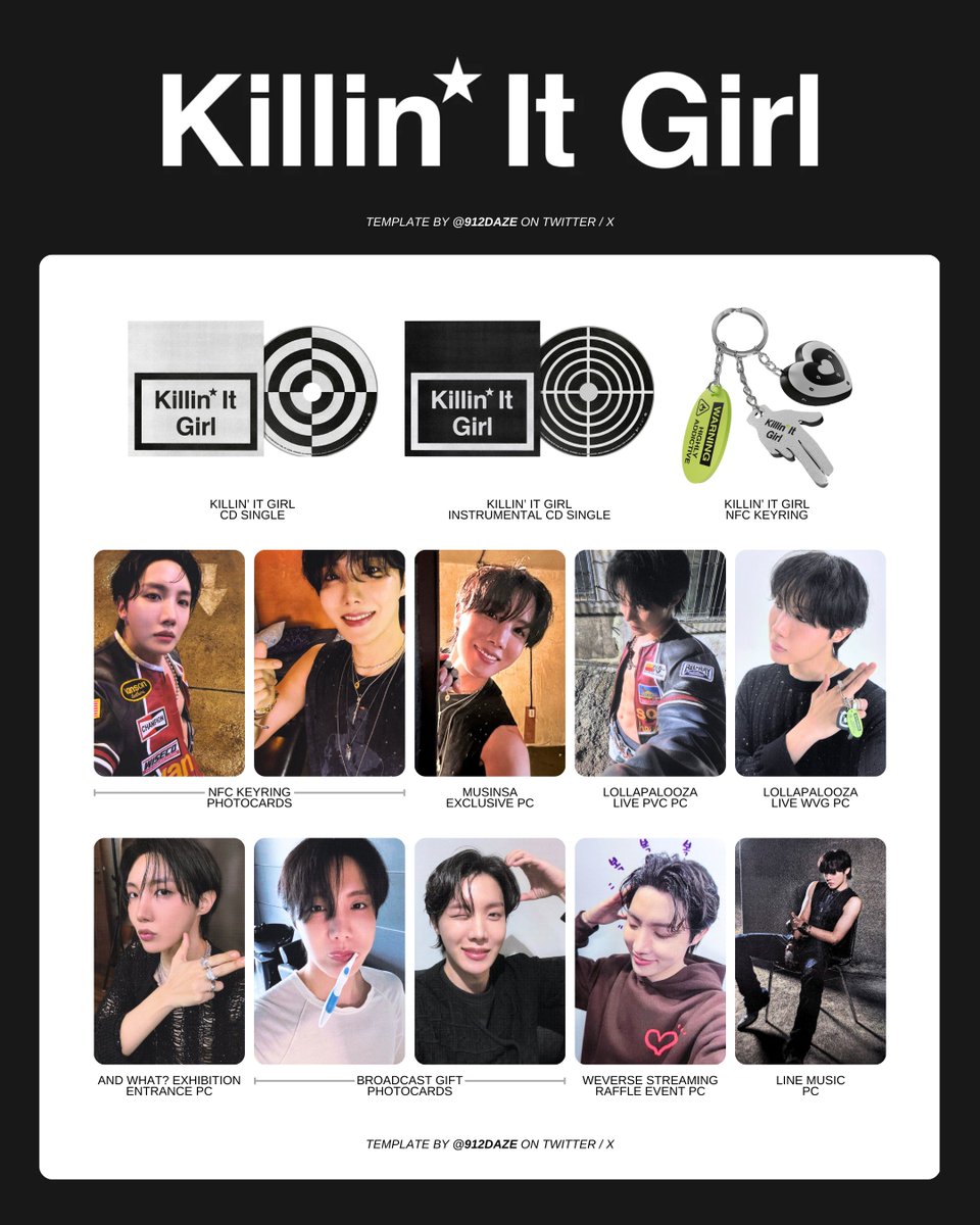 BTS J-HOPE SOLO ALBUM SINGLES CD KEYRING PC PHOTOCARD WISHLIST WL