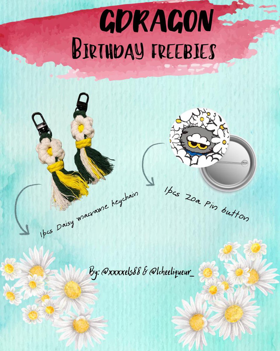 #GDRAGON Birthday Freebies by <a href="/xxxels88/">xxxels</a> <a href="/lycheeliqueur_/">Lychee 용</a> 

✨rt &amp; likes are very appreciated 
✨limited quantity
✨claim via gform on ✨18/08/25 (18.18 WIB)
✨strictly for VIP/FAM INA only
✨please don't throw or sell it