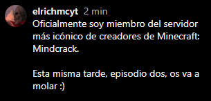 📣 ¡Hoy tendremos Mindcrack Ep2 por el canal!