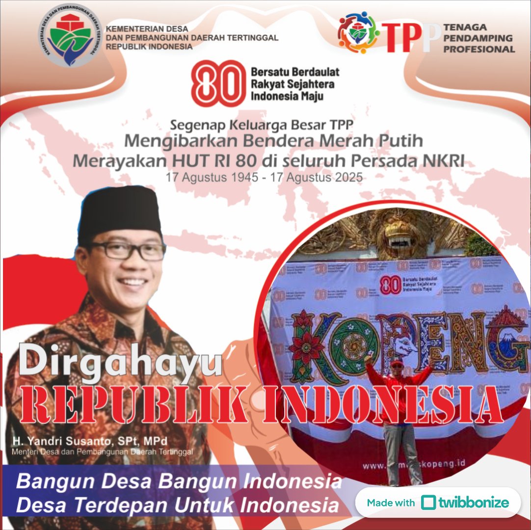 anas_dje's tweet photo. @prabowo 
@YandriSusanto27 
@ahmadrizapatria
#TPPProvJateng
#TPPKabSemarang
#TPPKibarBenderaMerahPutih
#TPPDirgahayuRI80
#BangunDesaBangunIndonesia 
@kemendespdt @bpsdmkemendesa https://t.co/fQqgewFfwF