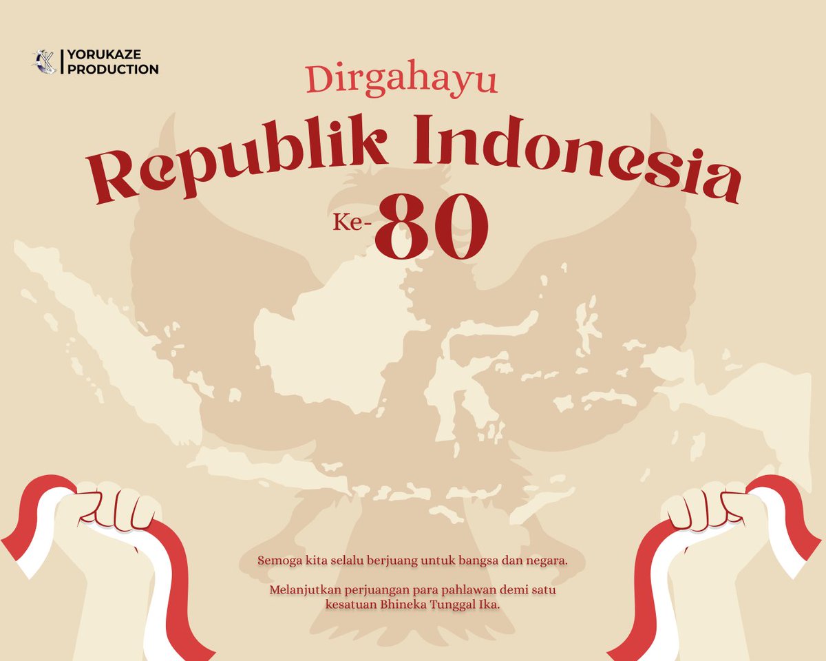 Satu nusa, satu bangsa, satu bahasa. Selamat HUT ke-80 RI. Mari terus jaga persatuan untuk Indonesia yang lebih maju. 🇲🇨