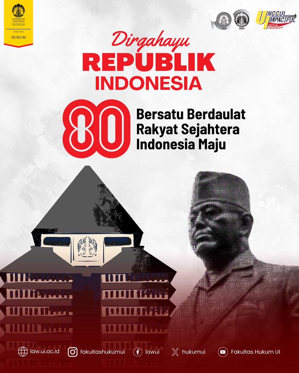 Dirgahayu Republik Indonesia ke-80! 🇮🇩✨

80 tahun Indonesia merdeka adalah wujud perjuangan dan pengorbanan para pahlawan bangsa. Mari kita lanjutkan perjuangan itu dengan berkarya, berintegritas, dan menjunjung tinggi keadilan.