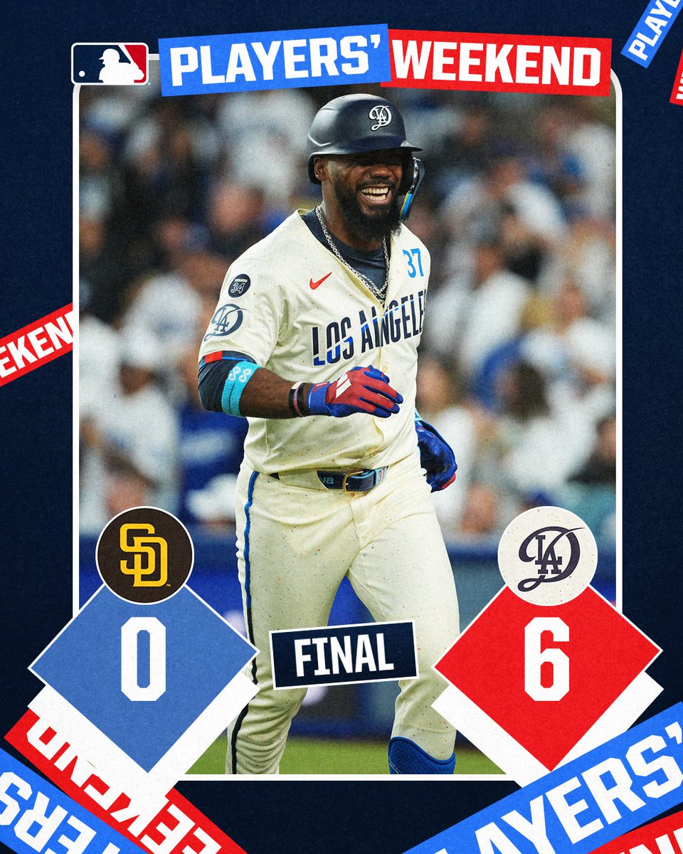 MLB (@mlb) on Twitter photo The <a href="/Dodgers/">Los Angeles Dodgers</a>:
- Take sole possession of first in the NL West
- Have taken 7 of 9 from San Diego this year
- Clinch the season series and tiebreaker over the Padres The <a href="/Dodgers/">Los Angeles Dodgers</a>:
- Take sole possession of first in the NL West
- Have taken 7 of 9 from San Diego this year
- Clinch the season series and tiebreaker over the Padres