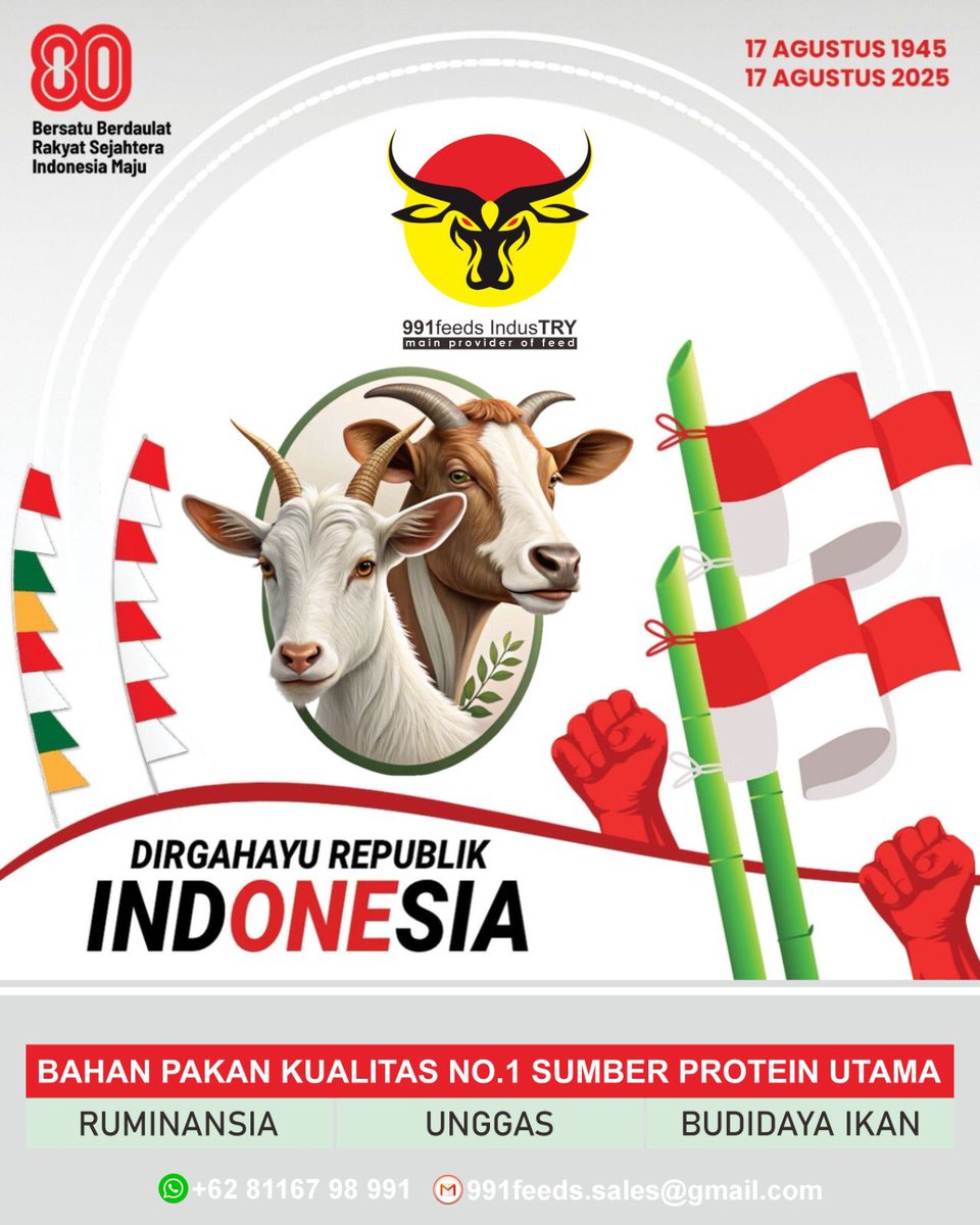 991Feeds's tweet photo. DIRGAHAYU RI 80

Merdeka !! ✊✊👊 https://t.co/tKRmpmVrSX