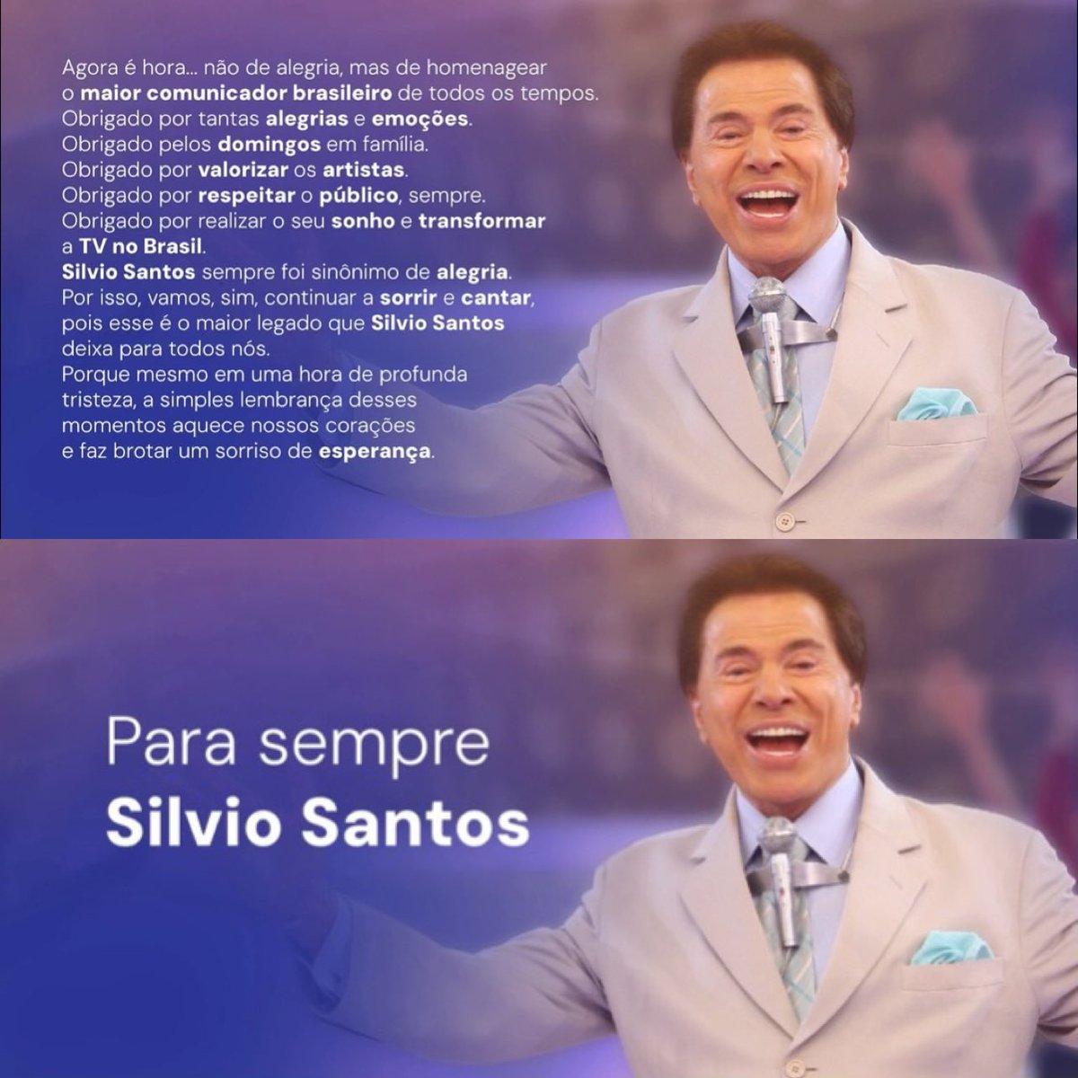 rodrigoceribeli's tweet image. Há 1 ano o mundo se despedia de #SilvioSantos